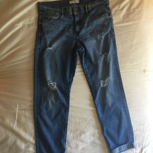 Banana Republic Distressed Straight Jeans